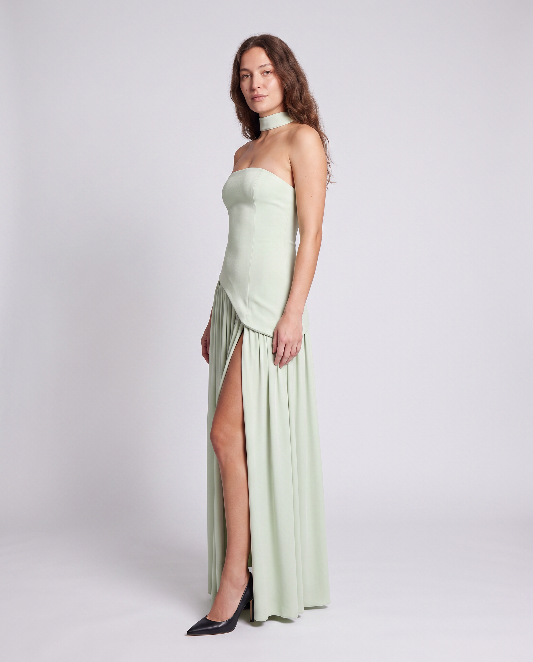 Mint Green Strapless Maxi Dress Formal Evening Dress – Acadian Rose