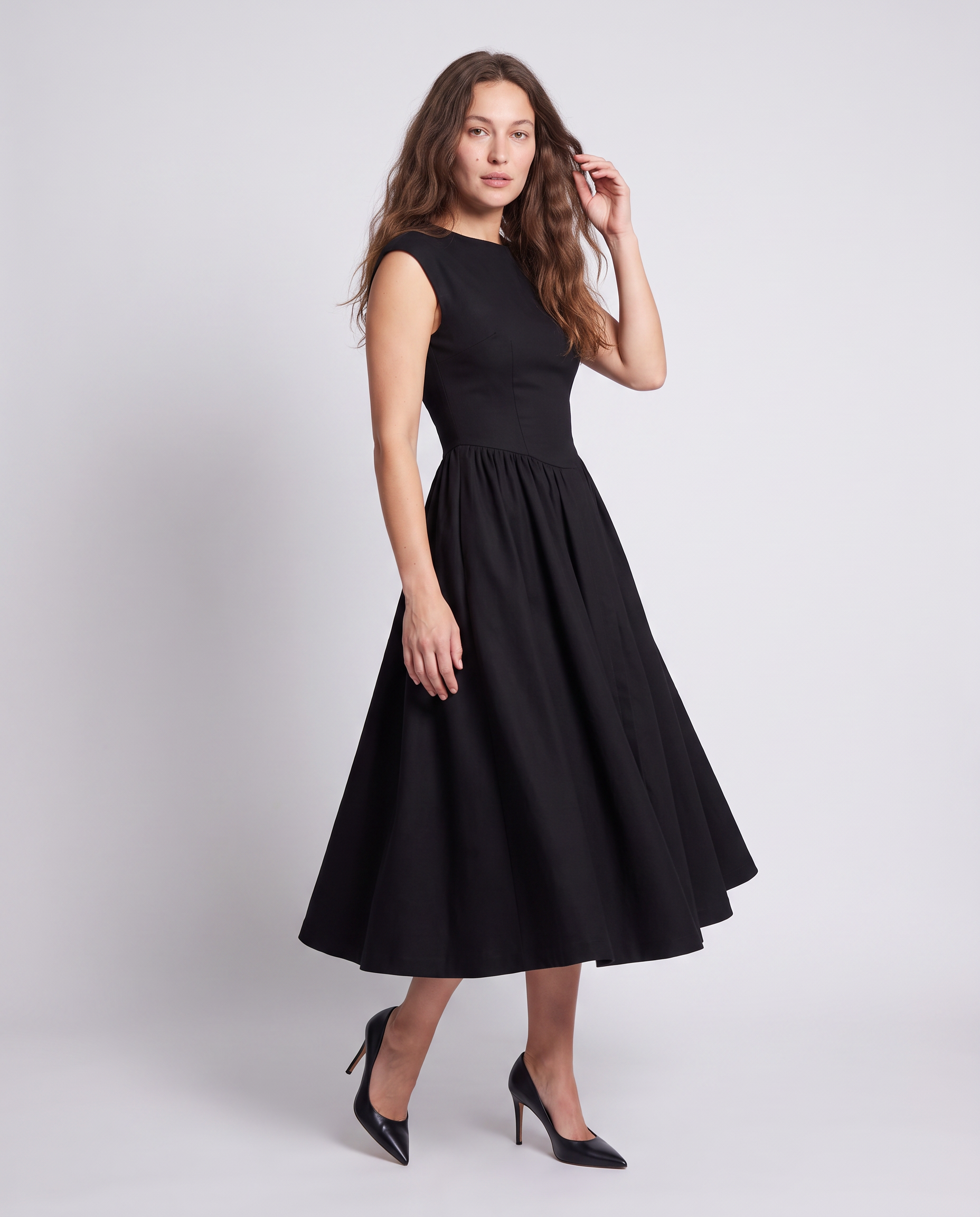 Black A-Line Maxi Dress Wedding Guest Dress – Acadian Rose