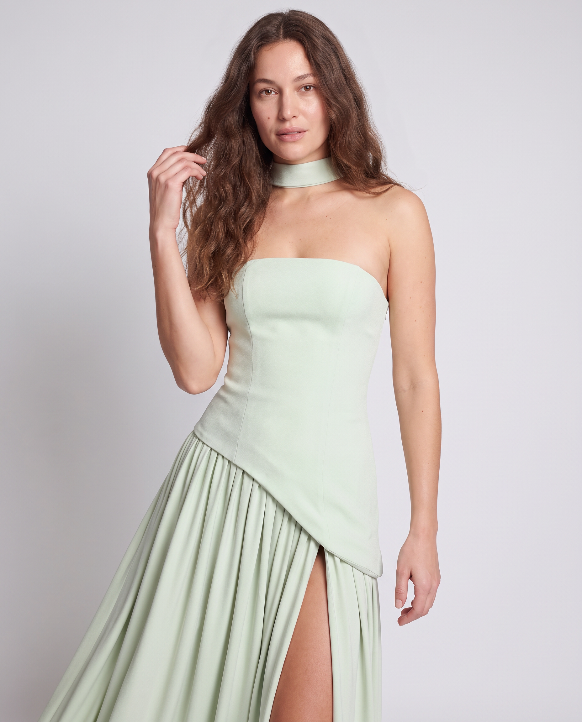 Mint Green Strapless Maxi Dress Formal Evening Dress – Acadian Rose