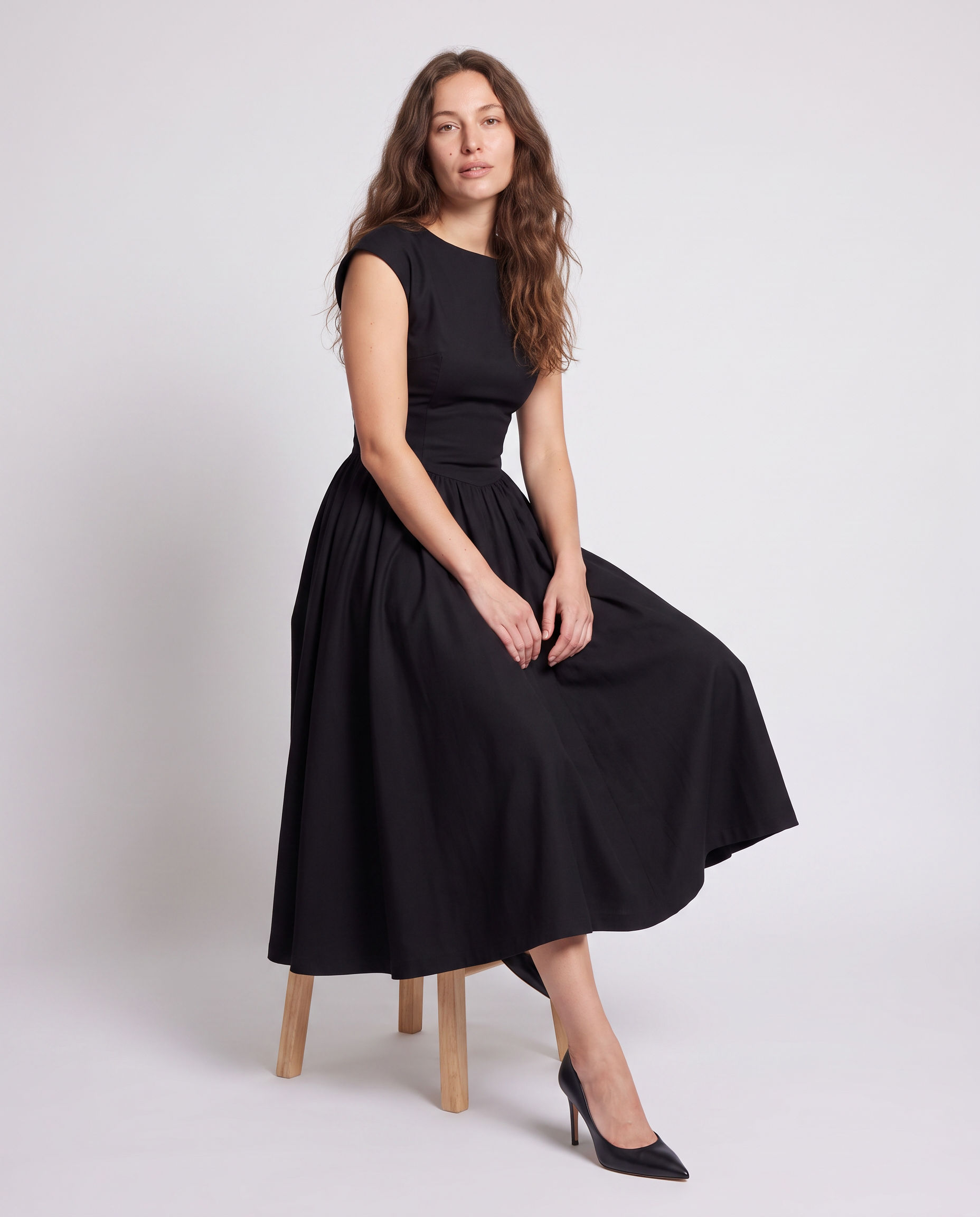 Black A-Line Maxi Dress Wedding Guest Dress - photo 3