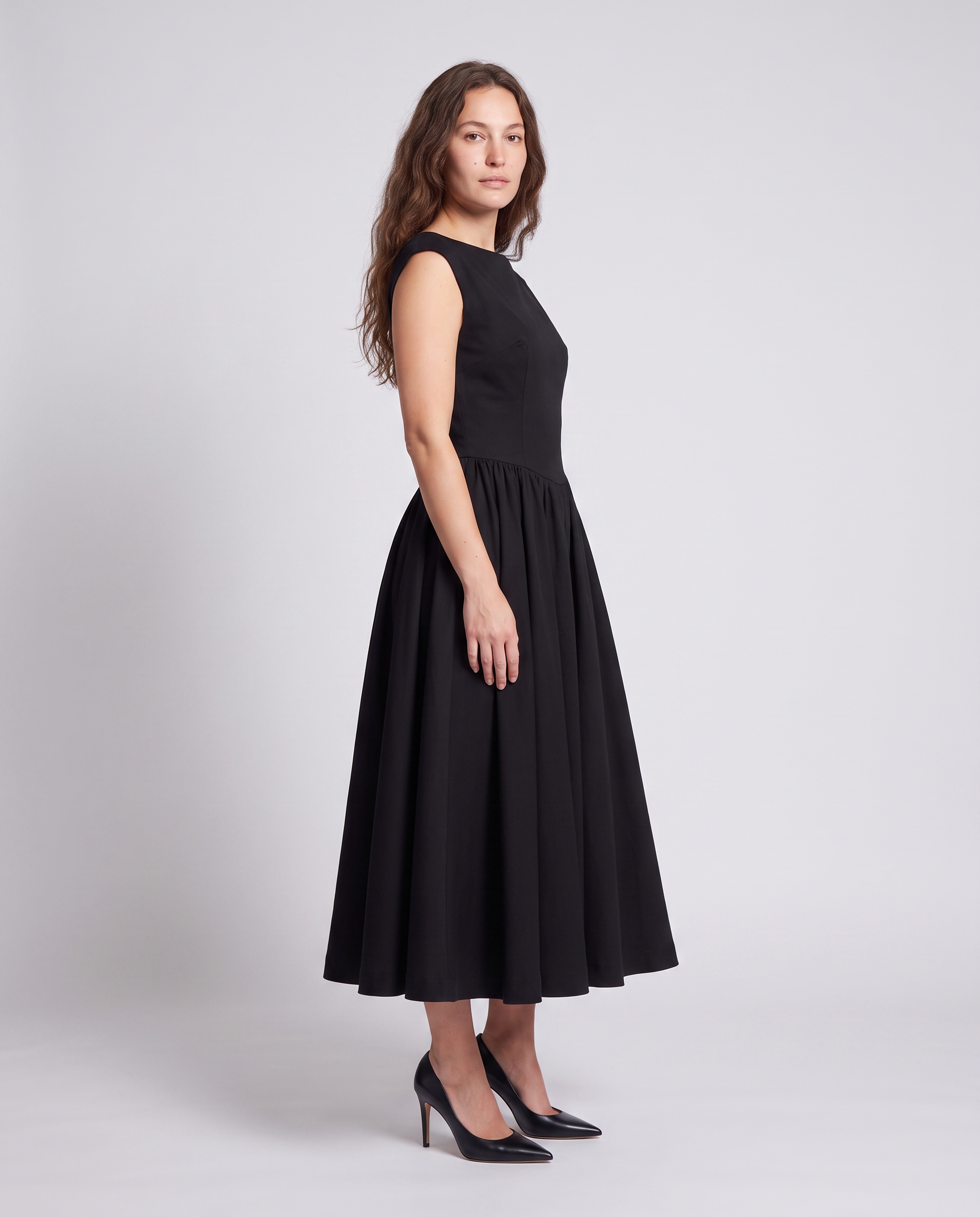Black A-Line Maxi Dress Wedding Guest Dress - photo 4