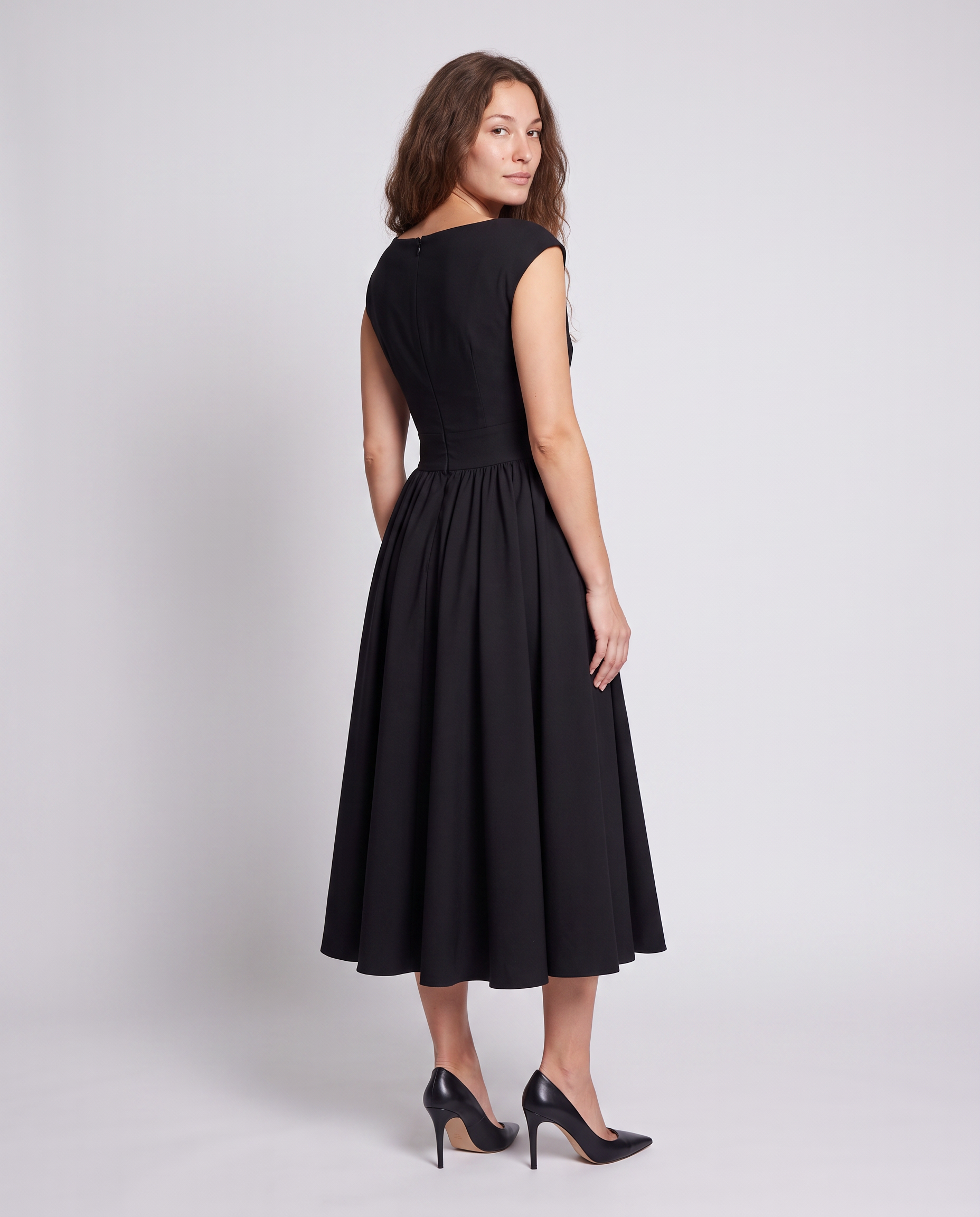 Black A-Line Maxi Dress Wedding Guest Dress - photo 5