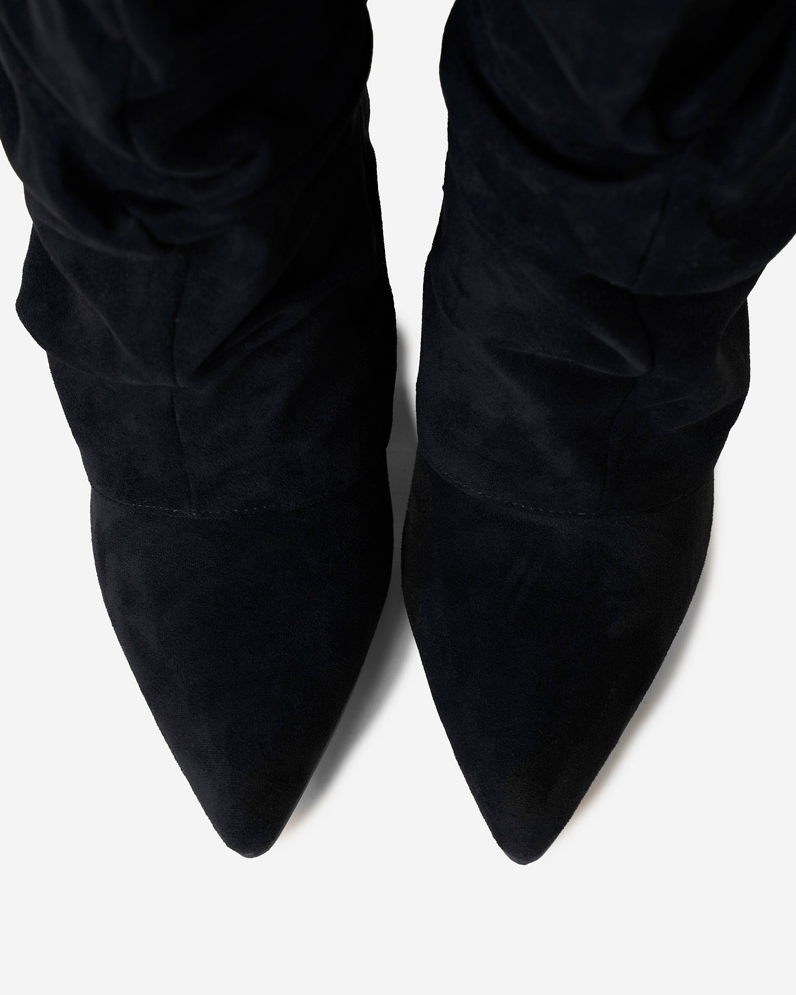 Black Knee High Boots Hidden Heel Winter Boots - photo 2