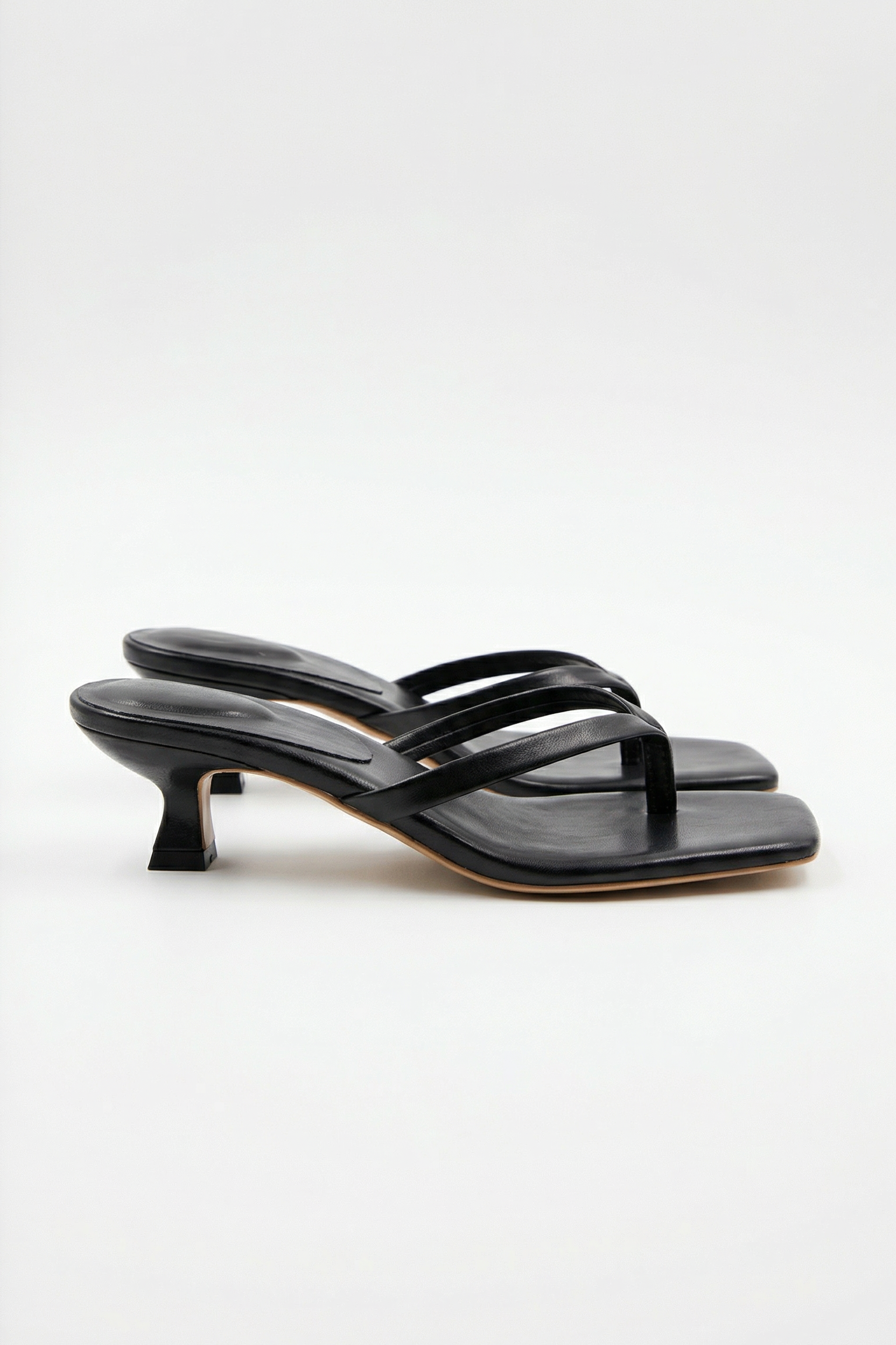 Black Heel Flip Flops Casual Summer Sandals