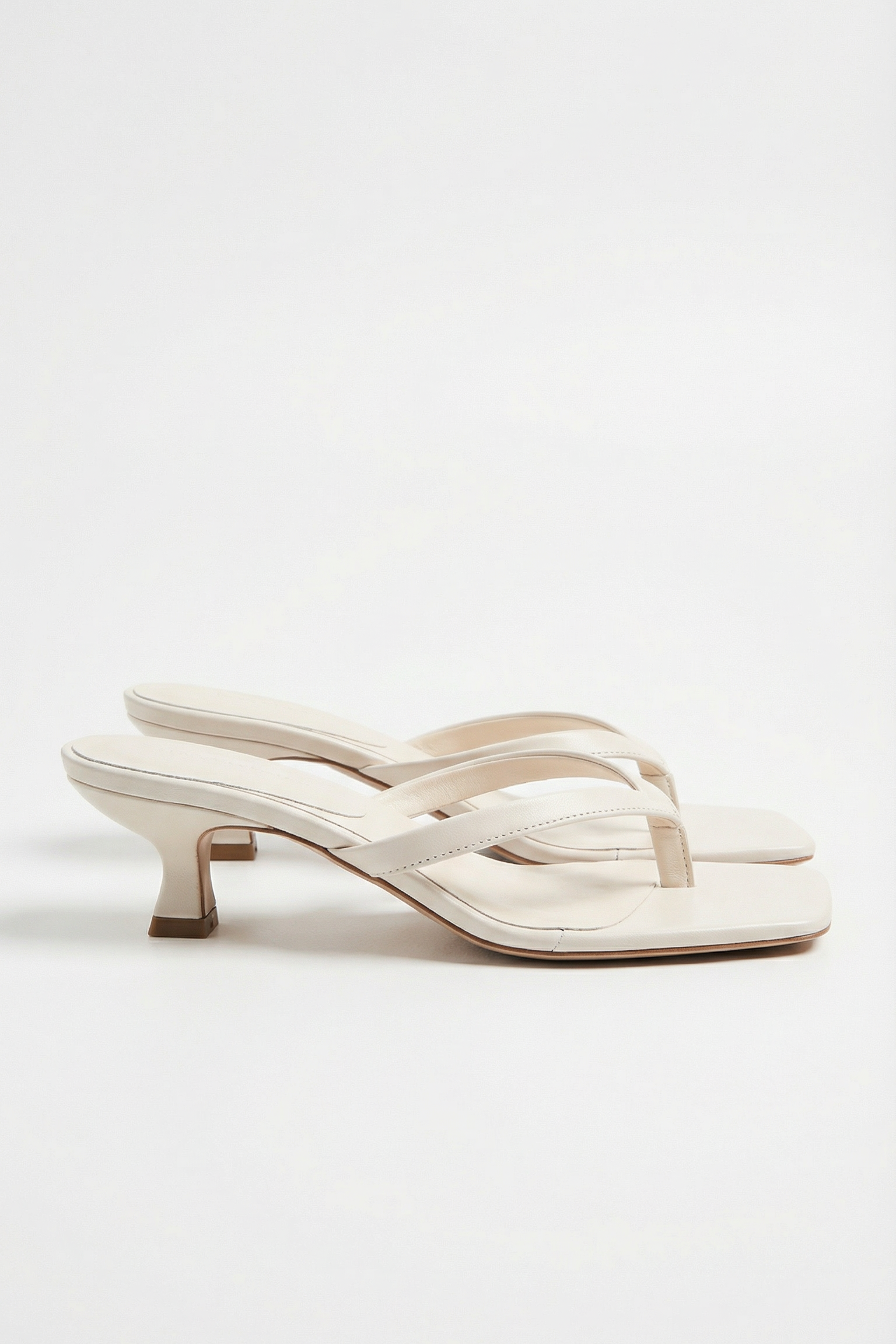 White Heel Flip Flops Casual Summer Sandals