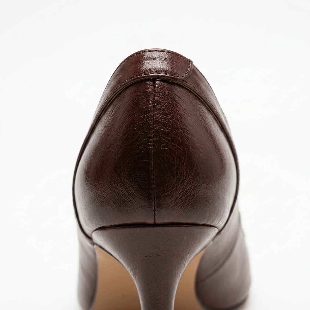 Brown Pointed Toe Kitten Heel Pumps Everyday Shoes - photo 2
