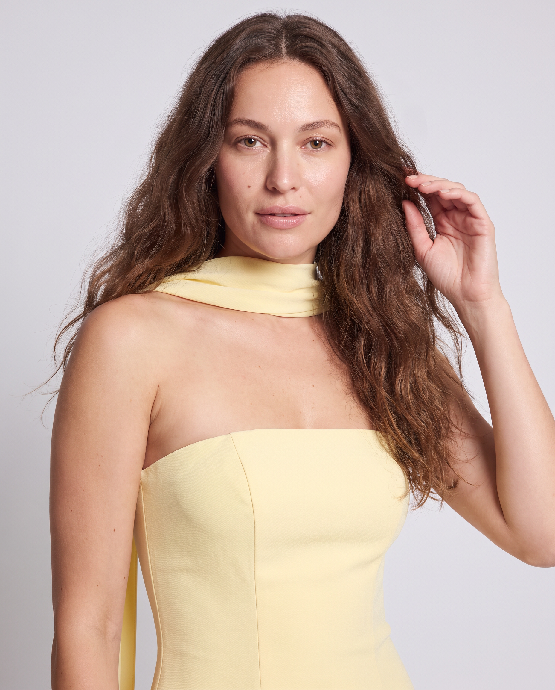 Yellow Strapless Maxi Dress Formal Evening Dress - photo 2