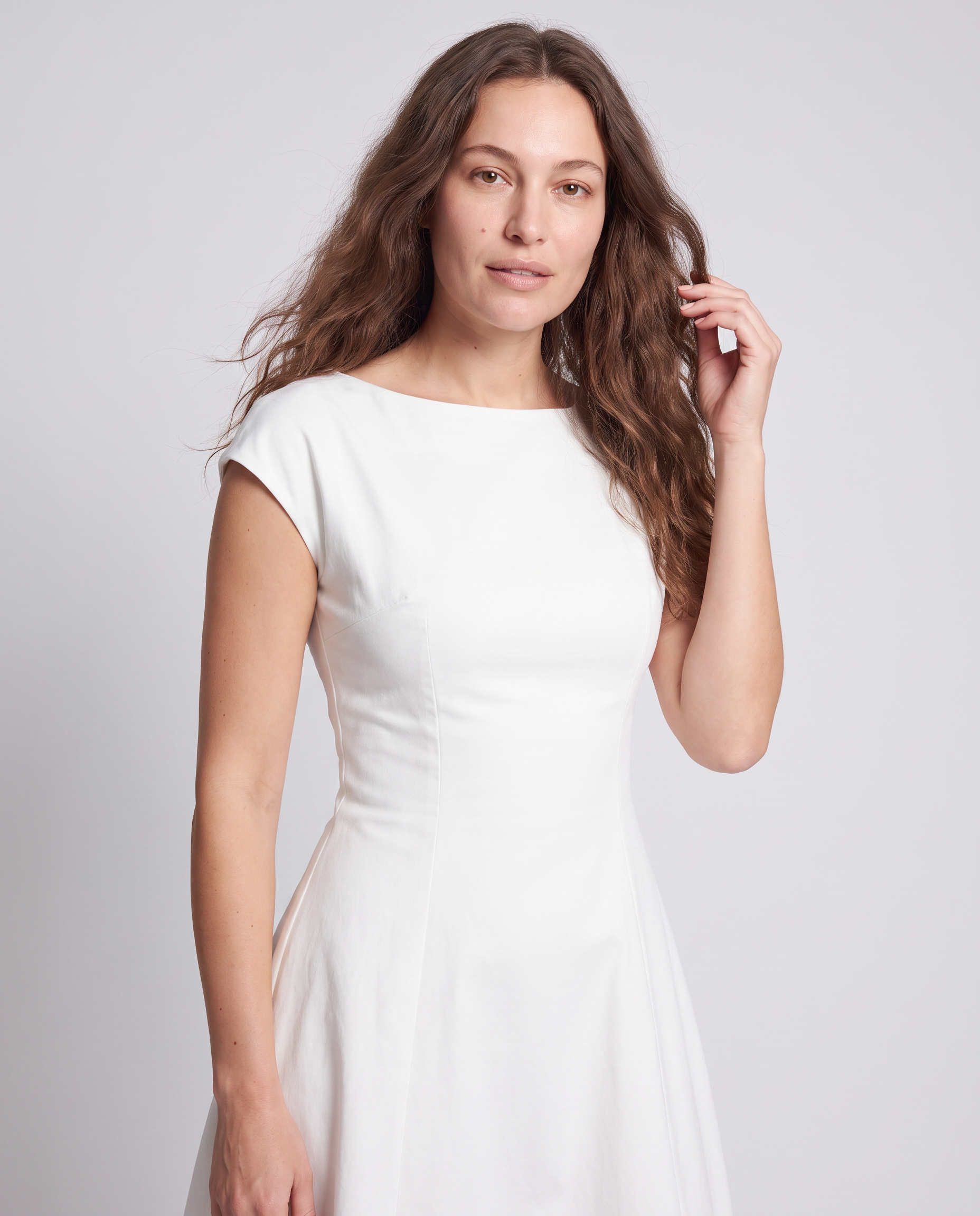 White A-Line Maxi Dress Wedding Guest Dress - photo 2